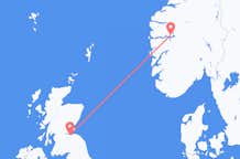 Vluchten van Sogndal naar Edinburgh
