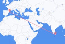 Flights from Hambantota, Sri Lanka to Barcelona, Spain