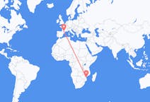 Flyrejser fra Beira, Mozambique til Toulouse, Frankrig