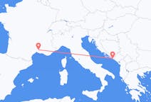 Vluchten van Nîmes, Frankrijk naar Dubrovnik, Kroatië