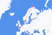 Flights from Lakselv, Norway to Nantes, France