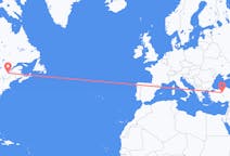 Flyreiser fra Québec, Canada til Ankara, Tyrkia