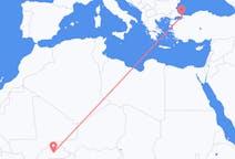 Flyreiser fra Ouagadougou, Burkina Faso til Istanbul, Tyrkia
