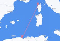 Vols depuis la ville de Béjaïa vers la ville de Calvi (Haute-Corse)