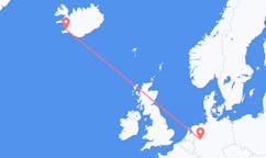 航班从德国多特蒙德市到雷克雅维克市，冰岛塞尔