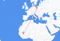 Flyg från Bamako, Mali till Wrocław, Polen