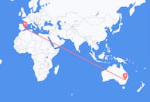 Flyreiser fra oransje, Australia til Alicante, Spania