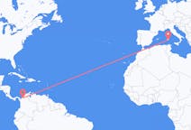 Flyreiser fra Montería, Colombia til Cagliari, Italia