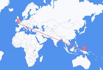 Flyreiser fra Jaya Pura, Indonesia til Guernsey, Guernsey