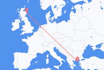 Flyrejser fra Lemnos, Grækenland til Aberdeen, Skotland