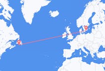 Vluchten van Saint-Pierre, Saint-Pierre en Miquelon naar Karlskrona, Zweden