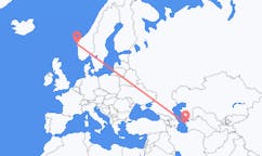 Flyg från Türkmenbaşy, Turkmenistan till Florø, Norge