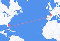 Flyreiser fra Freeport, Bahamas til Zaragoza, Spania