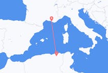 Flyrejser fra Konstantin, Algeriet til Marseille, Frankrig