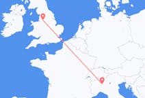 Flyrejser fra Milano, Italien til Manchester, England