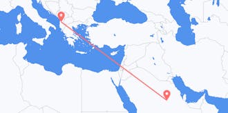Flyreiser fra Saudi-Arabia til Albania