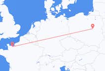 Flyg från Caen, Frankrike till Warszawa, Polen
