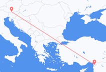 Flyreiser fra Klagenfurt, Østerrike til Hatay Province, Tyrkia