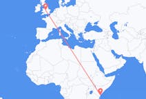 Flyg från Malindi, Kenya till Birmingham, England