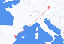 Lennot Linzistä, Itävallasta Valenciaan, Espanjaan
