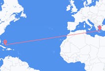 Flights from Deadman’s Cay, the Bahamas to Santorini, Greece