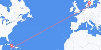 Flights from Jamaica to Denmark