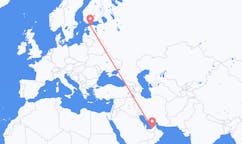 Flyreiser fra Abu Dhabi, til Tallinn