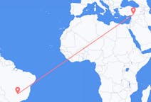 Flights from Uberlândia, Brazil to Gaziantep, Turkey