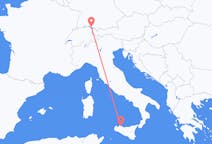 Flyg från Friedrichshafen, Tyskland till Palermo, Italien