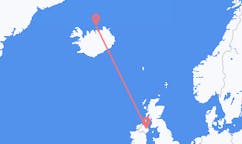 Vluchten van Grimsey, IJsland naar Belfast, Noord-Ierland