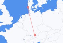 Flyg från Westerland, Tyskland till Innsbruck, Österrike