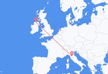 Flyreiser fra Firenze, Italia til Derry, Nord-Irland