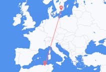Flyrejser fra Konstantin, Algeriet til Ronneby, Sverige