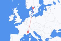 Flights from Nice, France to Gothenburg, Sweden