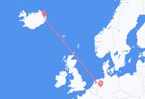 出发地 冰岛埃伊尔斯塔济目的地 德国多特蒙德的航班