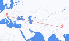 Flyrejser fra Mianyang, Kina til Bolzano, Italien