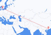 Flyrejser fra Guangzhou, Kina til Ängelholm, Sverige