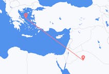 Vluchten van Al Jawf (regio) naar Skyros