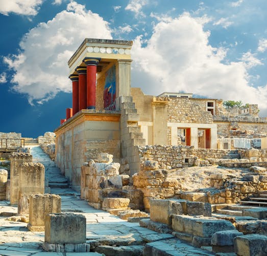 Photo of Knossos palace at Heraklion, Crete, Greece.