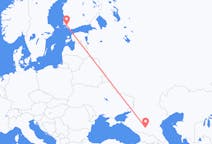 เที่ยวบิน จาก มิเนอรัลนี่ โวดี้, รัสเซีย ไปยัง ตุรกุ, ฟินแลนด์