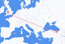 Flyreiser fra Erzincan, Tyrkia til Bristol, England