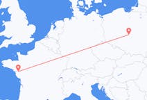 Flights from Łódź in Poland to Nantes in France