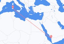Flights from Jizan, Saudi Arabia to Cagliari, Italy