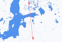 Vluchten van Minsk, Belarus naar Jyväskylä, Finland