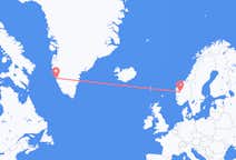 Vluchten van Sogndal naar Nuuk