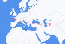 Flyg från Asjchabad, Turkmenistan till Bordeaux, Frankrike