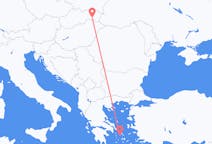 Vols depuis la ville de Košice vers la ville de Syros