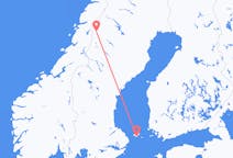 Flüge von der Stadt Mariehamn in die Stadt Hemavan