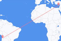 Flyreiser fra Calama, Chile til Larnaka, Kypros