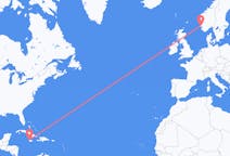 出发地 牙买加蒙特哥貝目的地 挪威海宁格松的航班